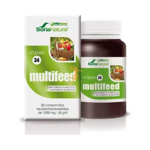 Multivitamínico Vit & Min Multifeed Soria Natural 30 Comprimidos vitaminas y minerales