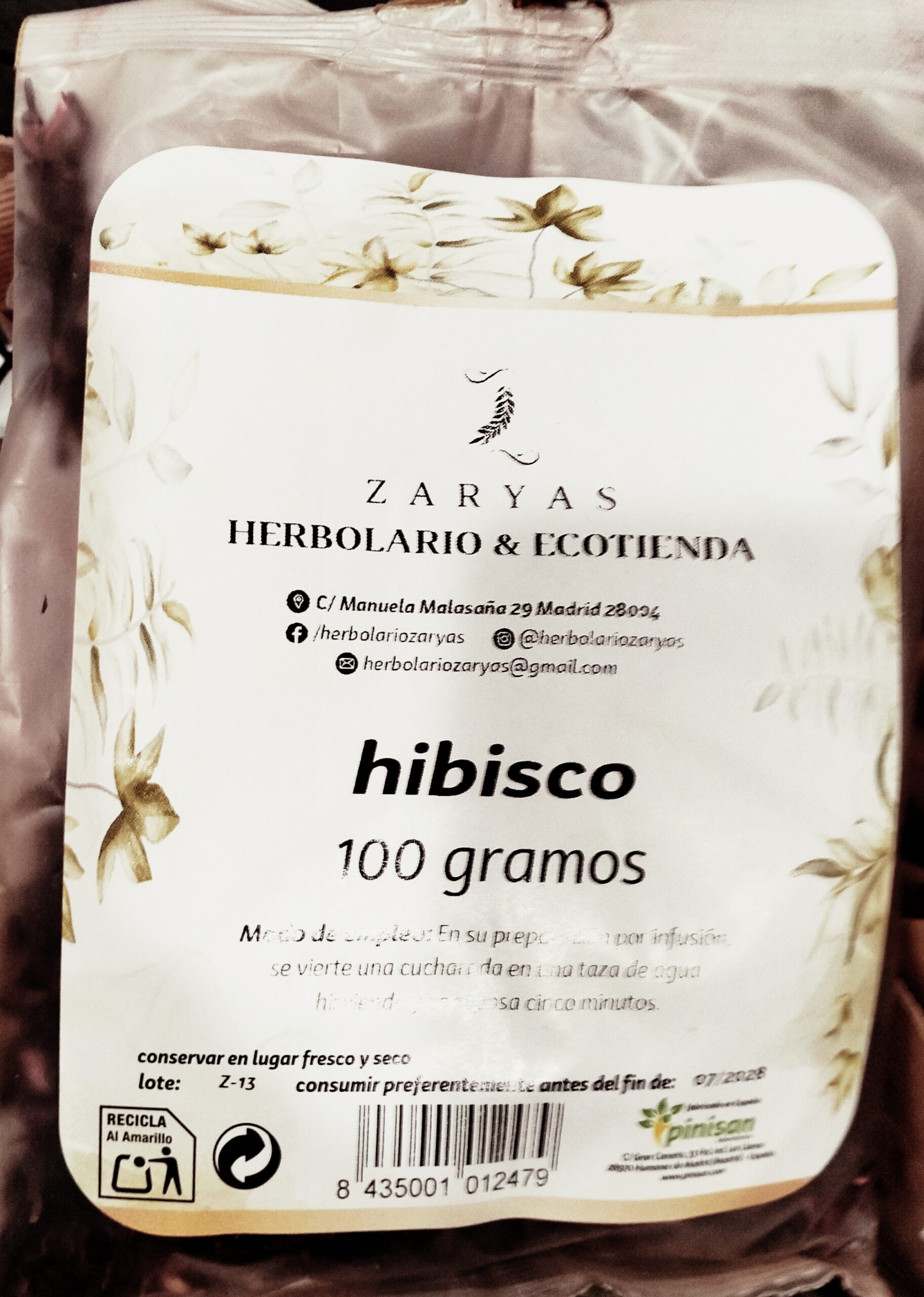 Hibisco Flor a Granel 100 g para infusión natural antioxidante