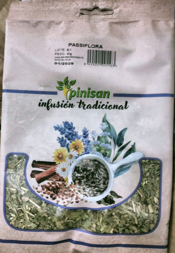 Passiflora Pinisan 40 g planta medicinal relajación infusión