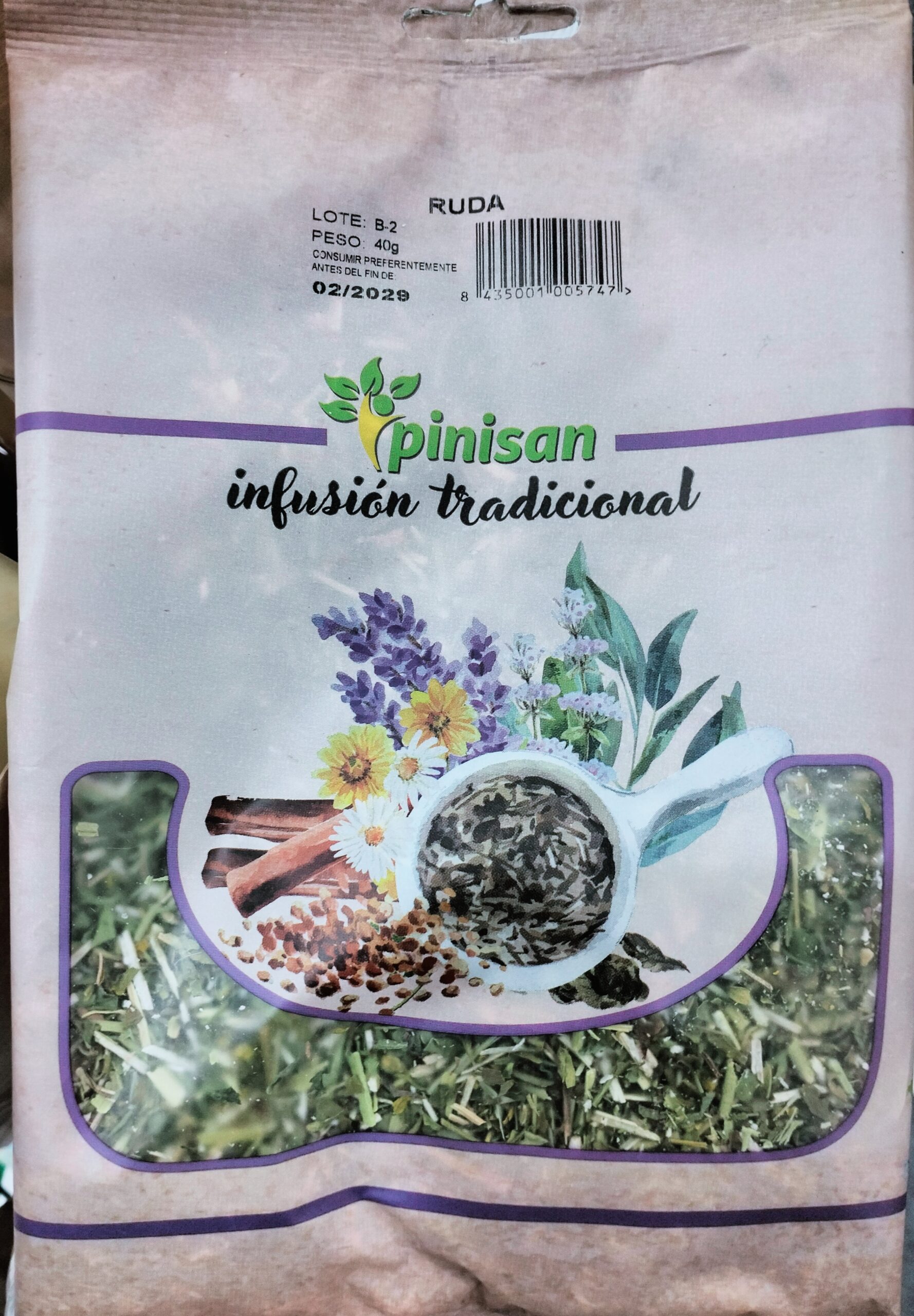 Ruda Pinisan 40 g planta natural infusión