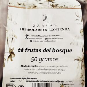Té Negro y Frutas del Bosque Infusión a Granel 50 g infusiones tés plantas naturales