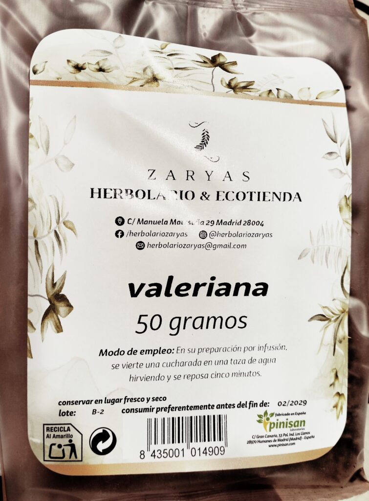 Valeriana Raíz a Granel 50 g infusión natural insomnios relajación