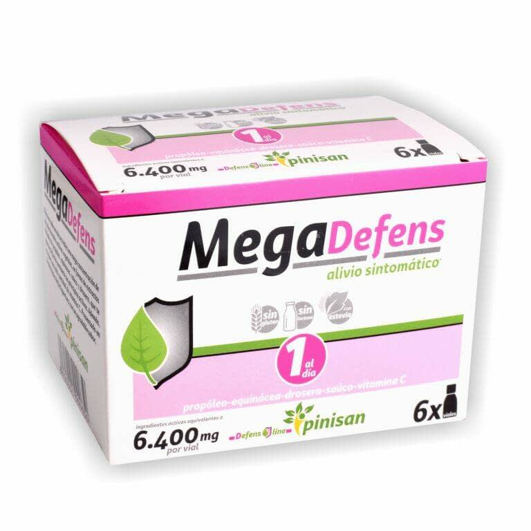 Mega Defens Pinisan 6 viales de 30 ml 6400 mg 180 ml