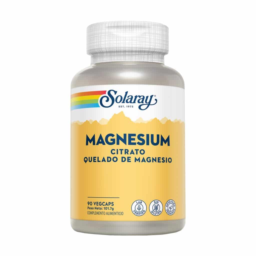 Citrato Quelado de Magnesio Solaray 90 Cápsulas vegetales