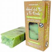 Jabón Sólido Artesanal de Árbol del Té y Té Verde 100 g